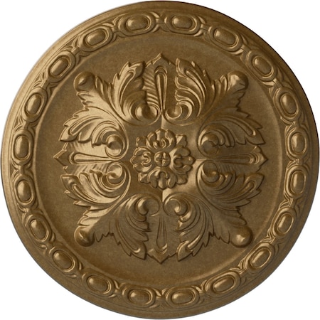 Ekena Millwork Stockport Ceiling Medallion, Hand-Painted Pale Gold, 11 3/4"OD x 3/8"P CM12STPAS
